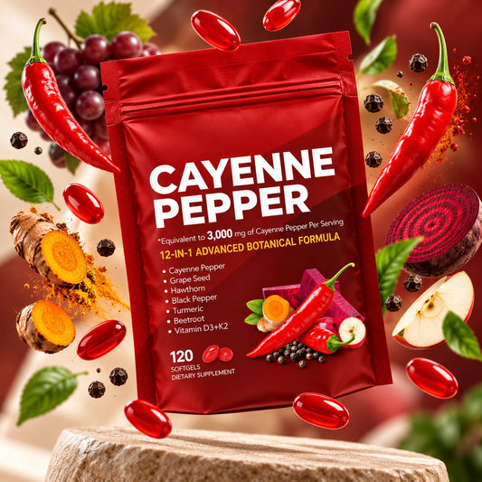 Cayenne Pepper 12 en 1 – 3.000 mg | 120 Softgels