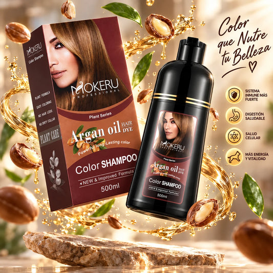 SHAMPOO TINTE MOKERU - Cubre Canas en 5 Minutos