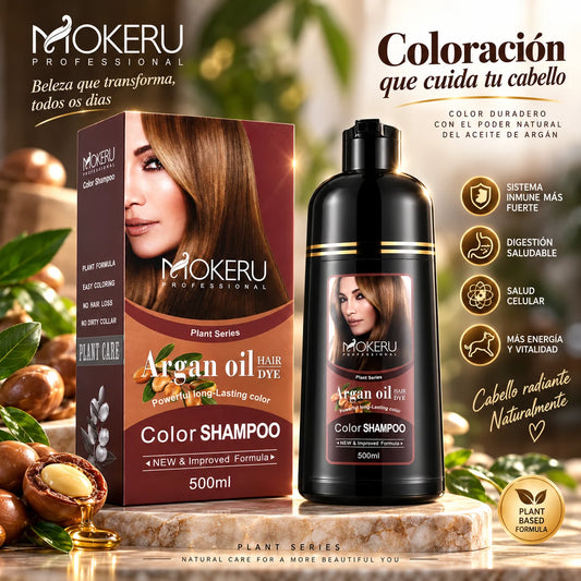 SHAMPOO TINTE MOKERU - Cubre Canas en 5 Minutos